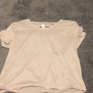 Pink adidas workout t-shirt